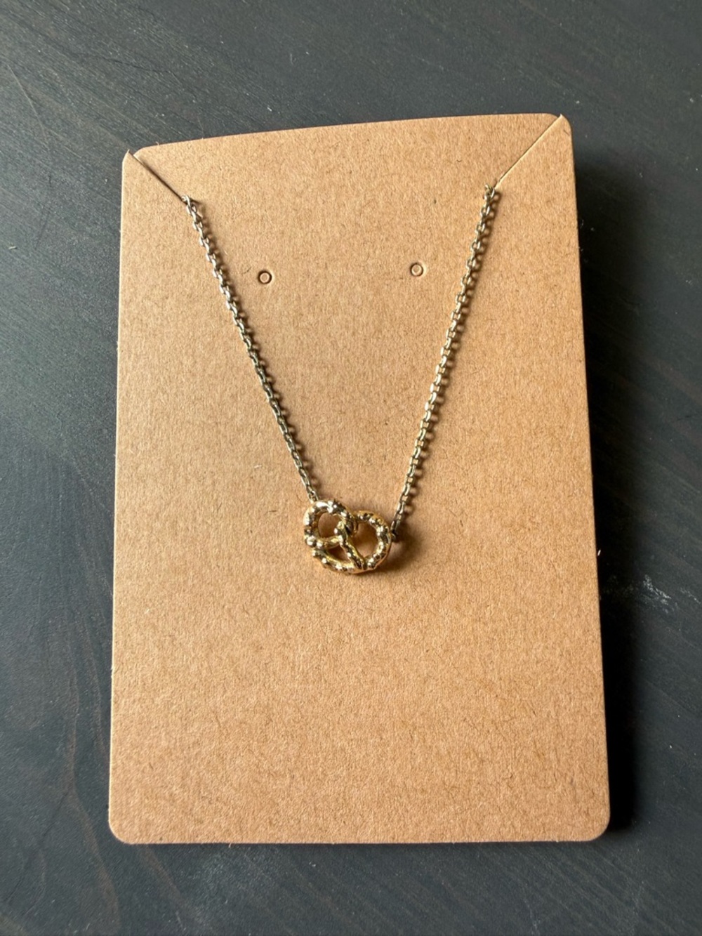 Gold-Tone Pretzel Pendant Necklace - Women Jewelry